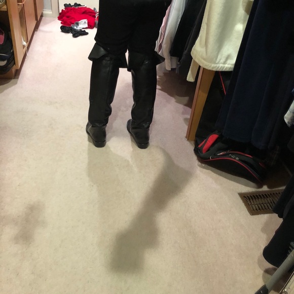 Above the knee black leather boots - Picture 9 of 9